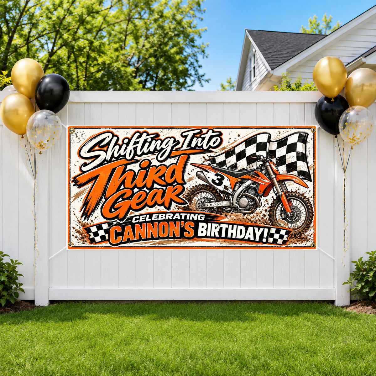 Third Gear Dirt Bike Banner