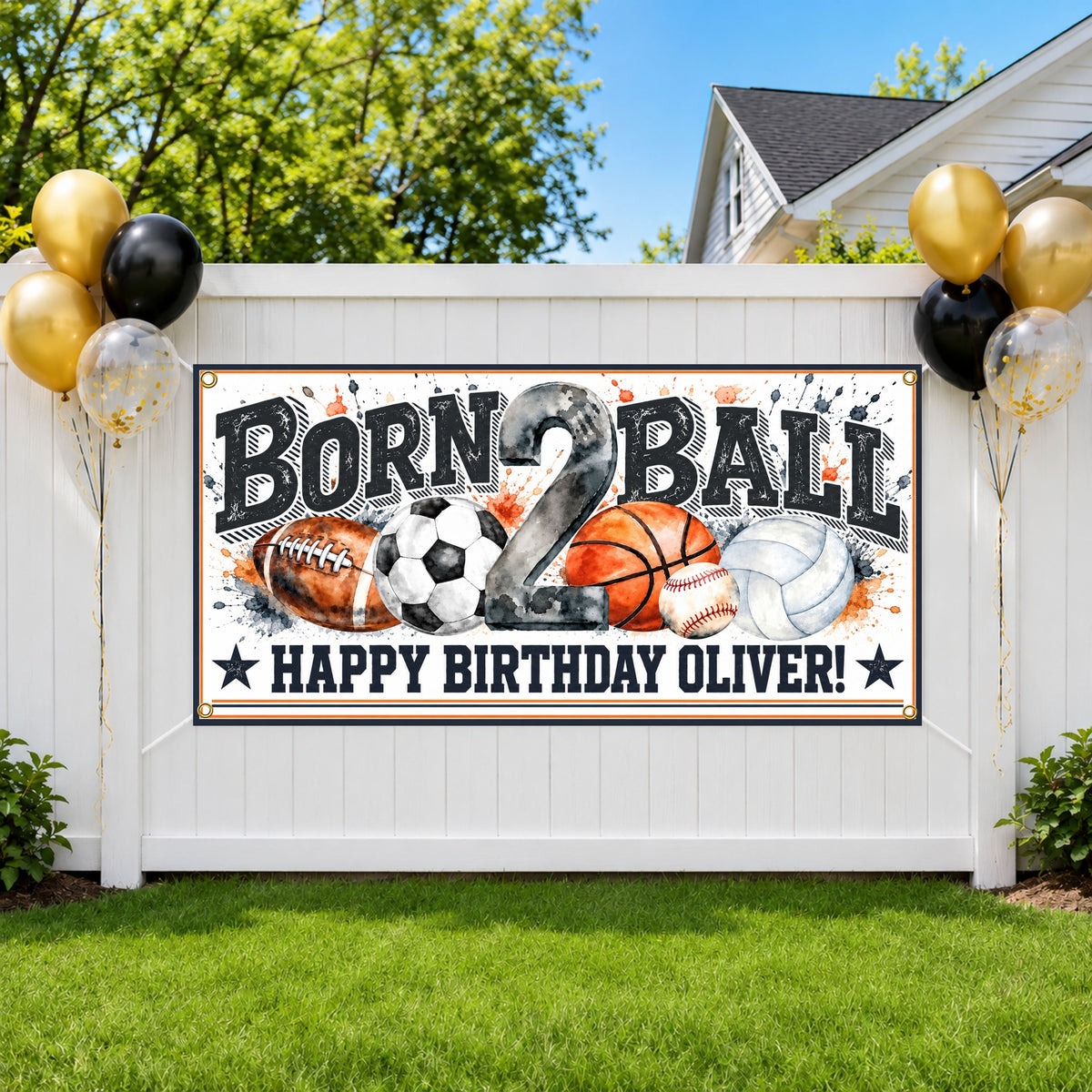 Sports 2nd Birthday Banner