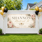 Masters Graduation Banner, Personalized Grad Party Sign Custom Name Backdrop