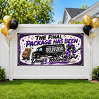 Retirement Banner, Delivery Driver Retirement Backdrop, Funny Raccoon Sign
