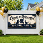 Pet Lover Retirement Banner, Retirement Party Backdrop, Cheers to Retirement Sign