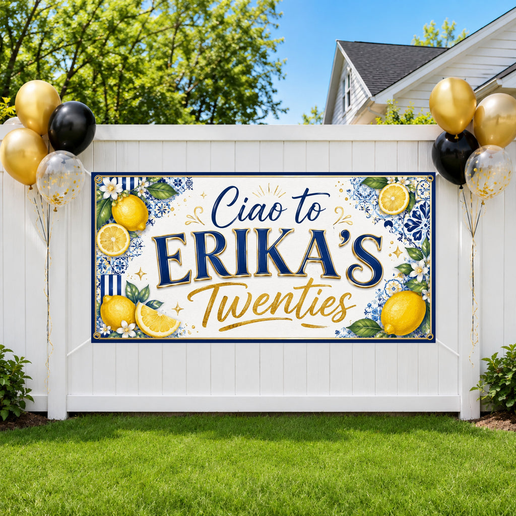 Lemon 30th Birthday Banner