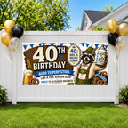 40th Birthday Banner, German Beer Party Backdrop, Funny Oktoberfest Sign