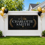 Masters Graduation Banner, Personalized Grad Party Sign, Custom Name Backdrop (Copy)