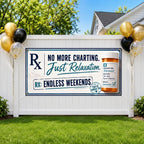Nurse Retirement Banner, Prescription Sign, Medical Farewell Backdrop
