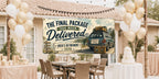 Delivery Driver Retirement Banner | Final Package Delivered Adventures Ahead Road Trip