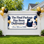 Retirement Party Banner, Mail Carrier Retirement Sign, Postal Farewell Backdrop