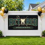 Dentist Retirement Banner, Dental Office Farewell Sign, Party Backdrop