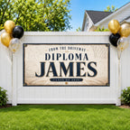 Basketball Graduation Banner, Senior Athlete Sign, Custom Name Backdrop