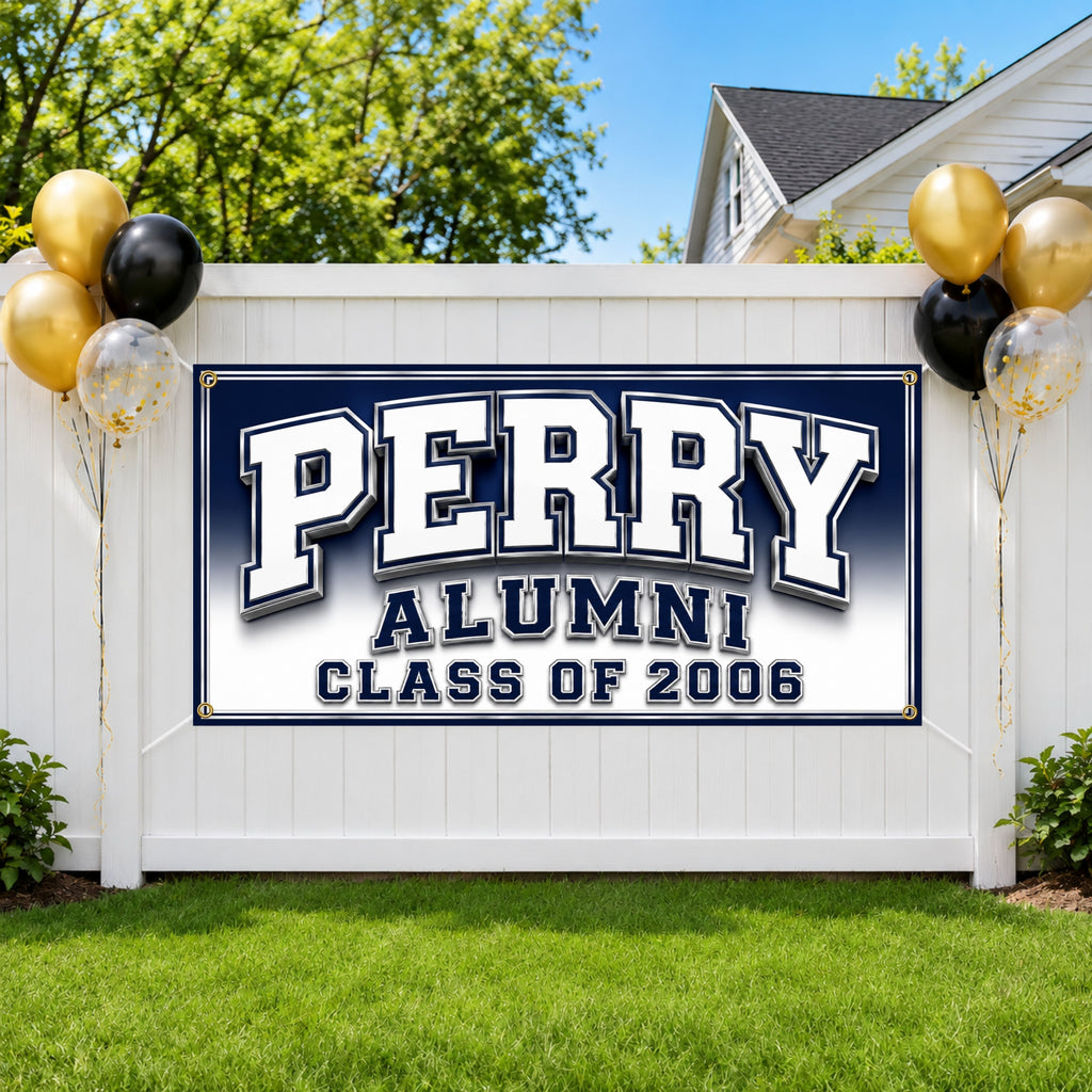 Custom Alumni Reunion Banner, Personalized Class Reunion Banner, Varsity Photo Backdrop