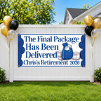 Retirement Party Banner, Final Package Retirement Sign, Mail Carrier Backdrop
