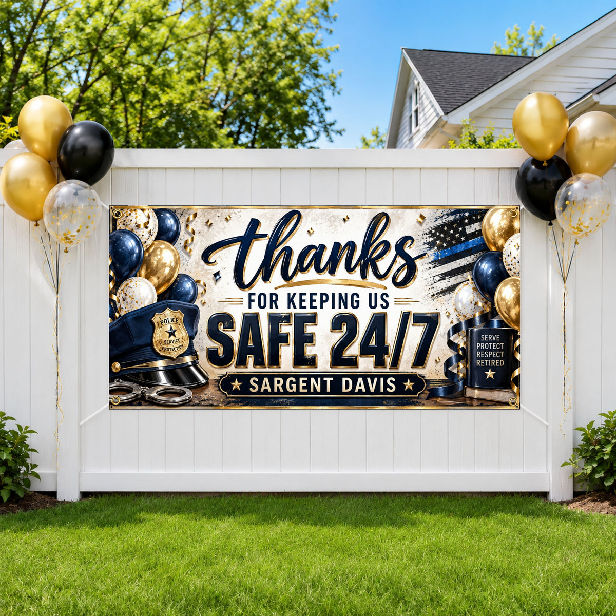 Police Appreciation Party Banner