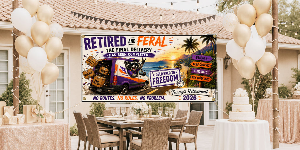 Delivery Driver Retirement Banner, Final Delivery Has Been Completed Retirement Sign, Courier Farewell Party Decor