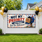 Funny Retirement Banner, Mail Carrier Retirement Sign, Freedom Backdrop