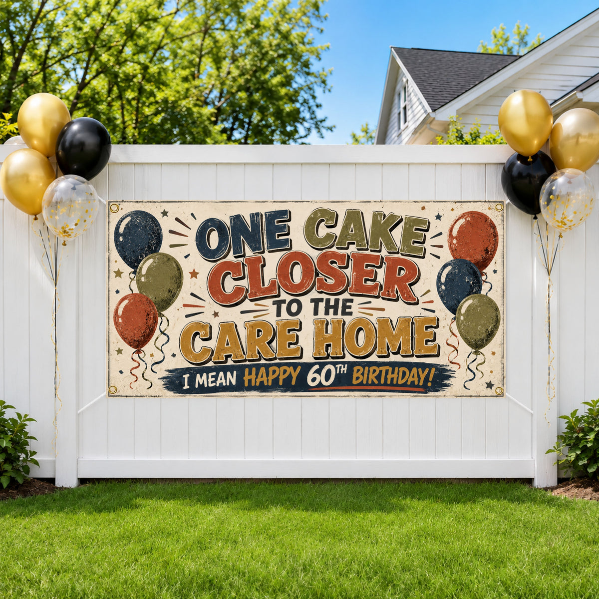 Care Home 60th Birthday Banner