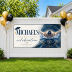 Swimming Graduation Banner, Senior Athlete Sign, Custom Name Backdrop