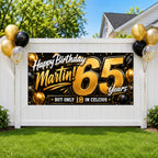 Funny 65th Birthday Banner, Celsius Joke Sign, Men Party Backdrop