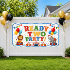 Funny 2nd Birthday Banner, Circus Party Sign, Kids Backdrop