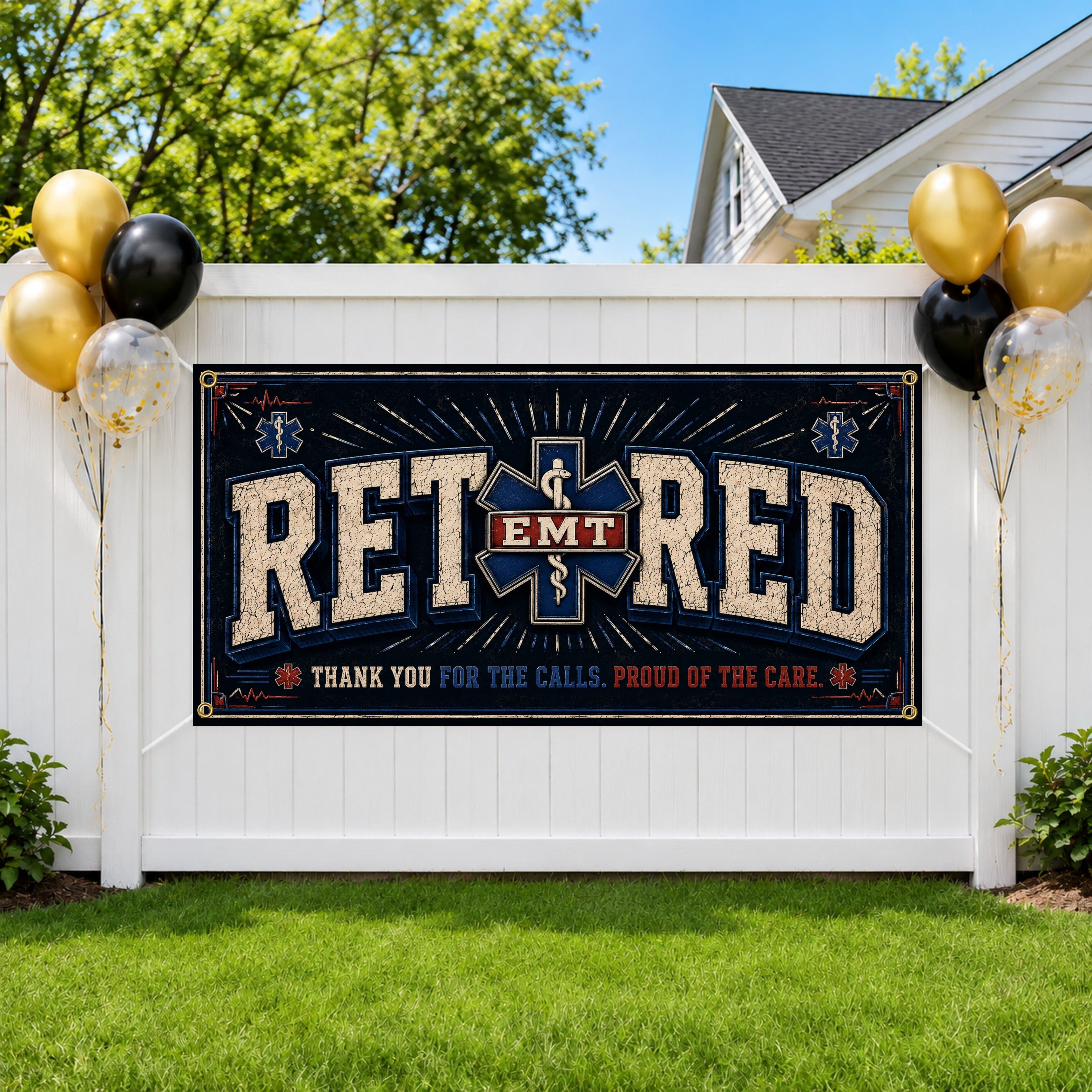 EMT Retirement Party Banner