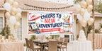 Funny Women's Retirement Banner | Cheers to New Adventures Coastal Champagne