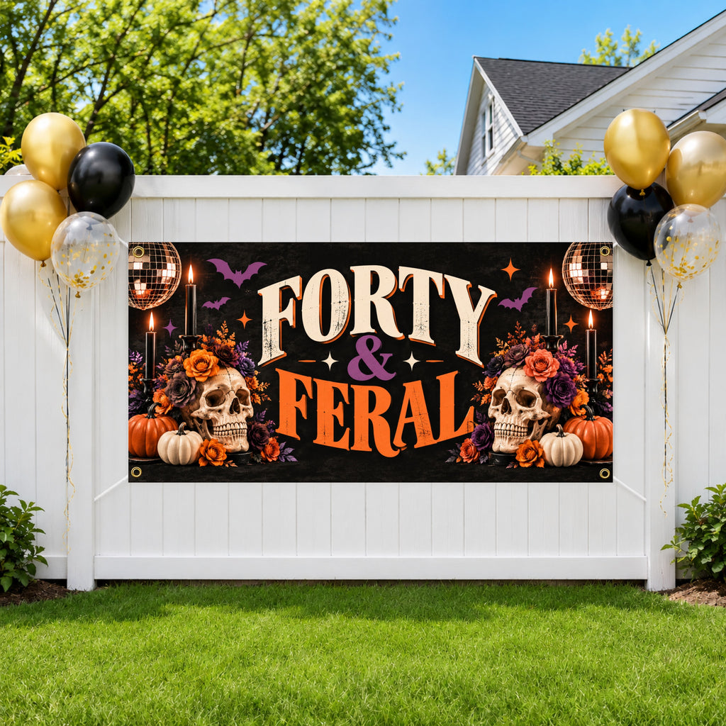 Gothic 40th Birthday Banner