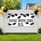 Bachelor of Science Graduation Banner, BS Grad Party Sign, College Photo Backdrop