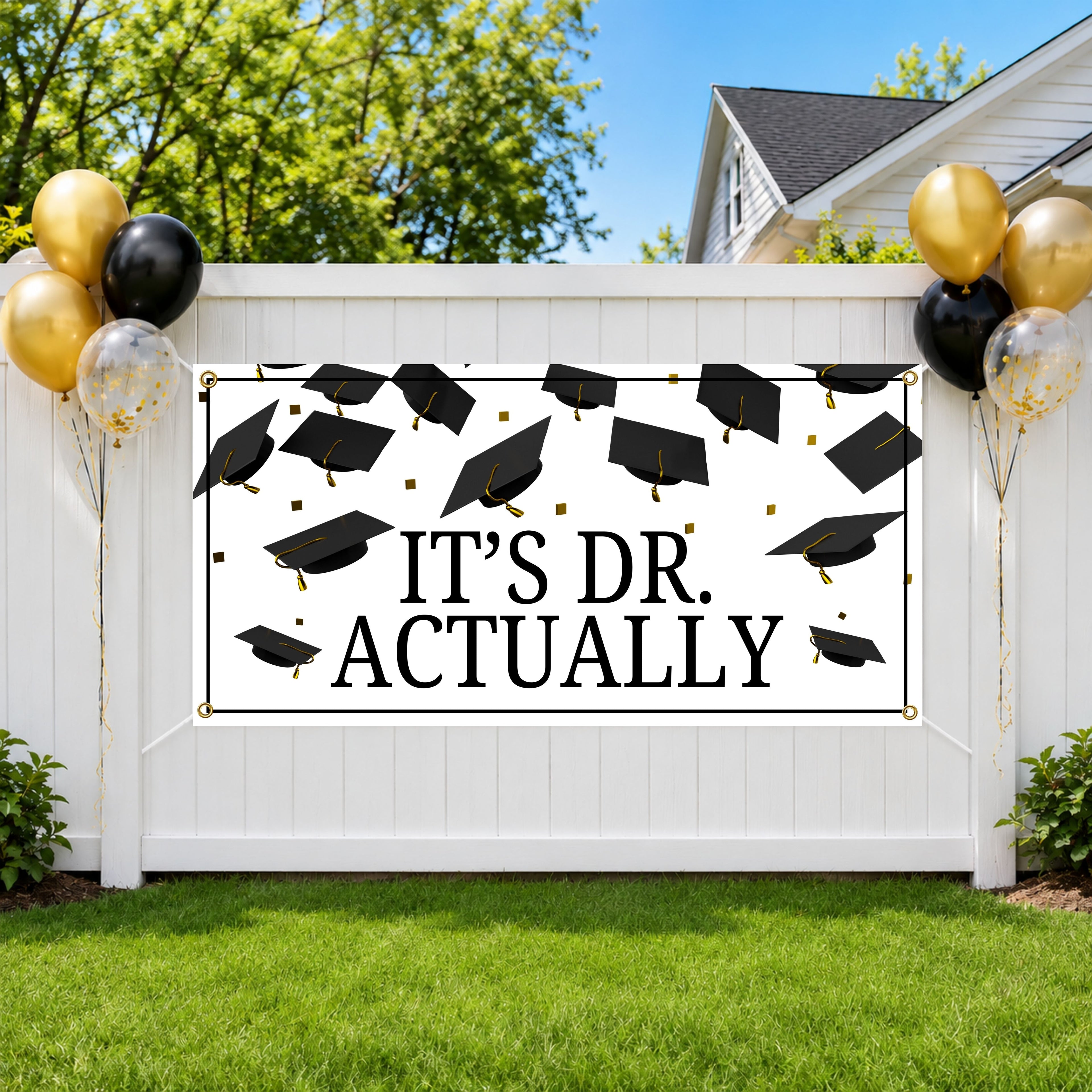 Doctor Graduation Banner, Dr Grad Party Sign, PhD Photo Backdrop