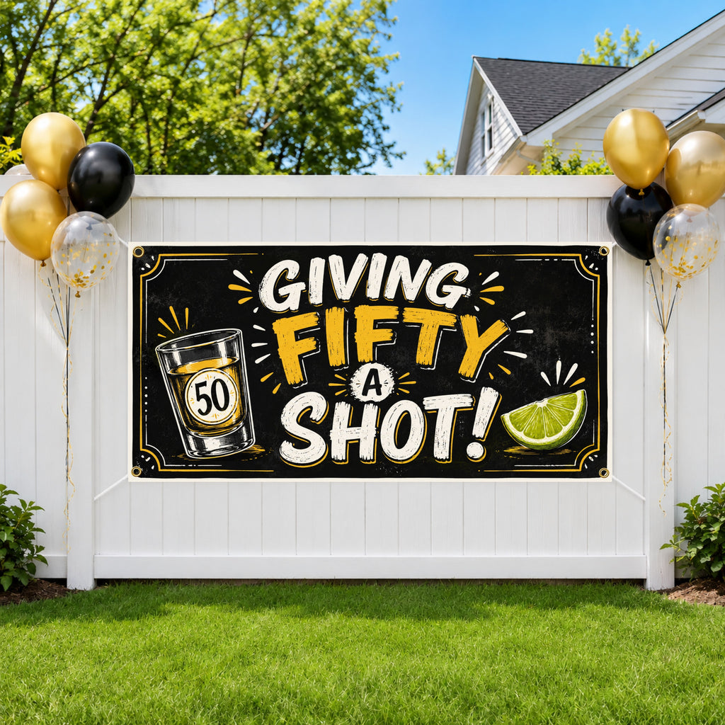 Tequila 50th Birthday Banner
