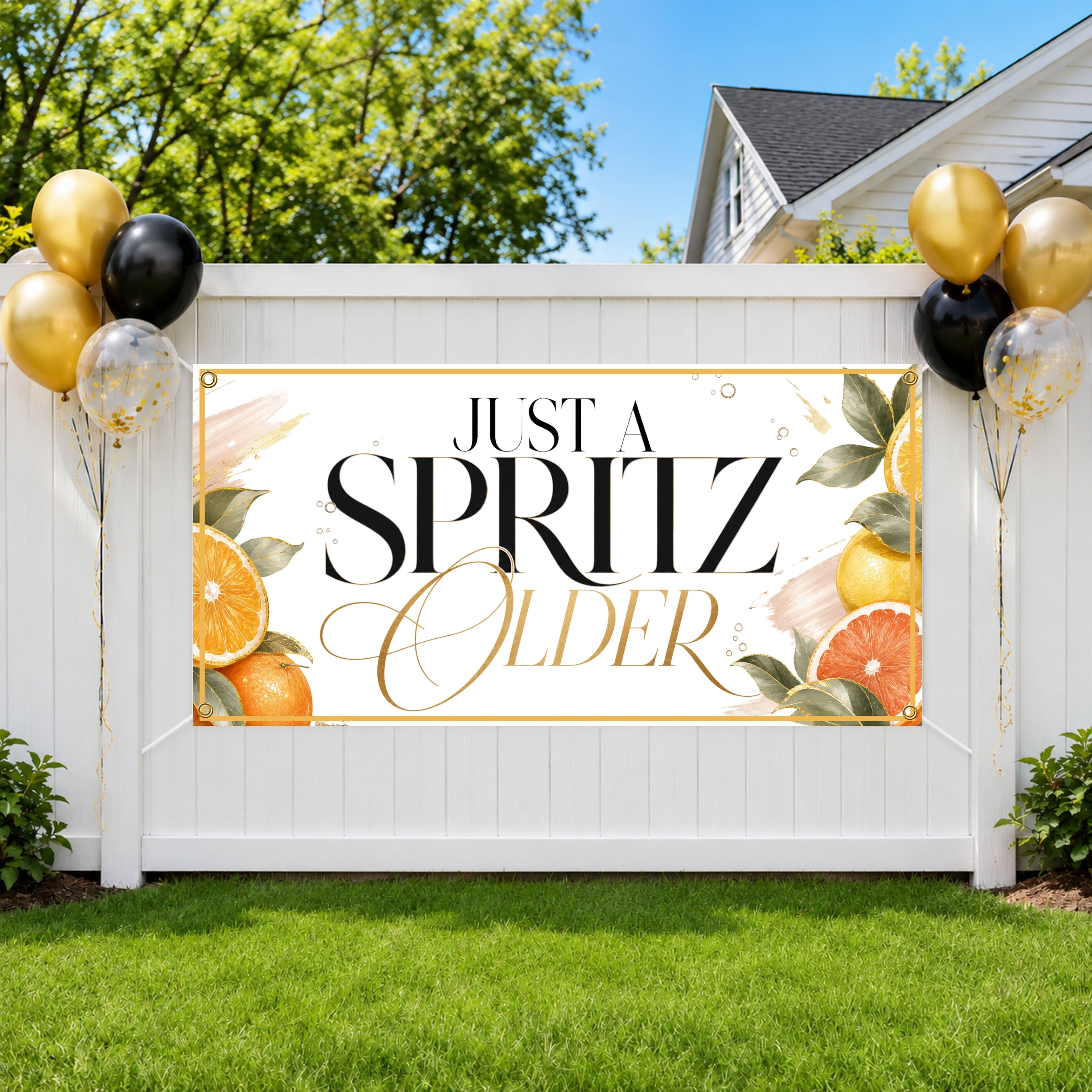 Birthday Banner, Spritz Party Sign, Cocktail Birthday Backdrop