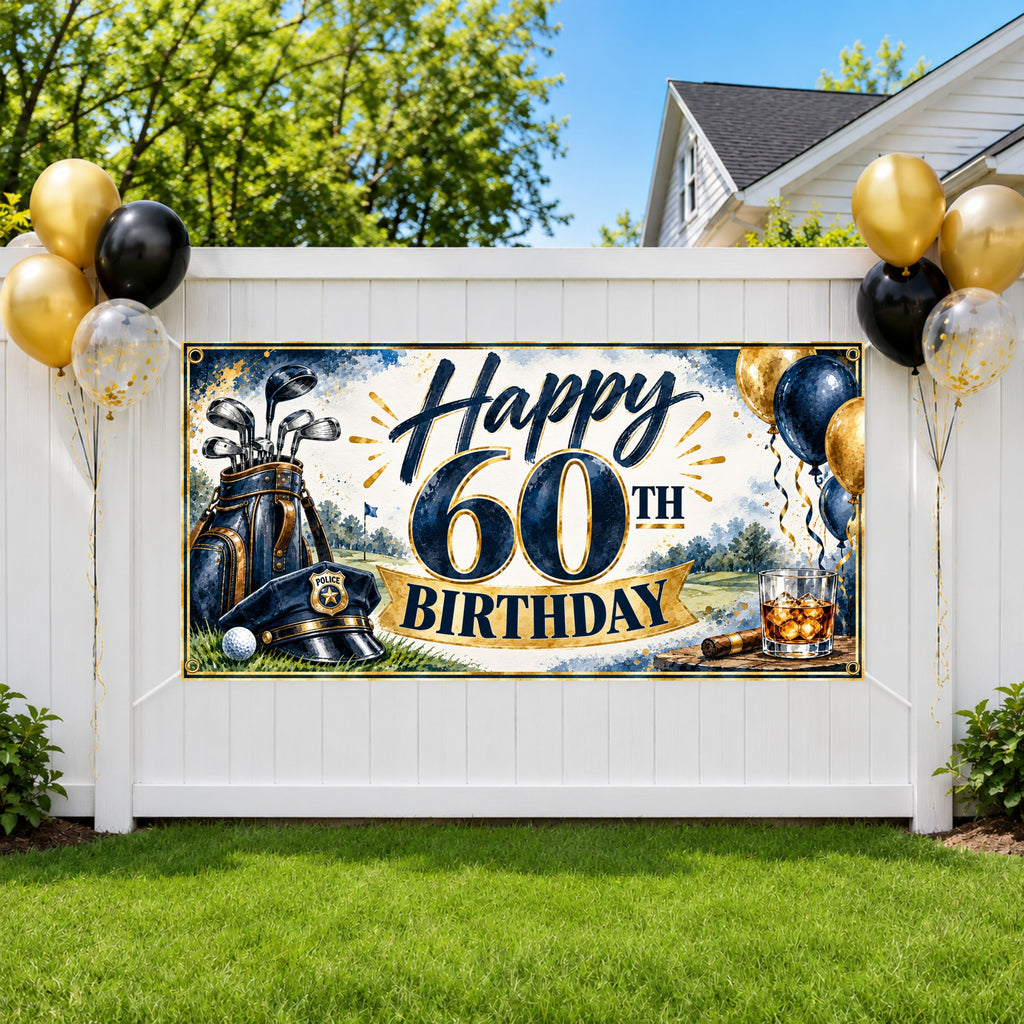 Golf 60th Birthday Banner