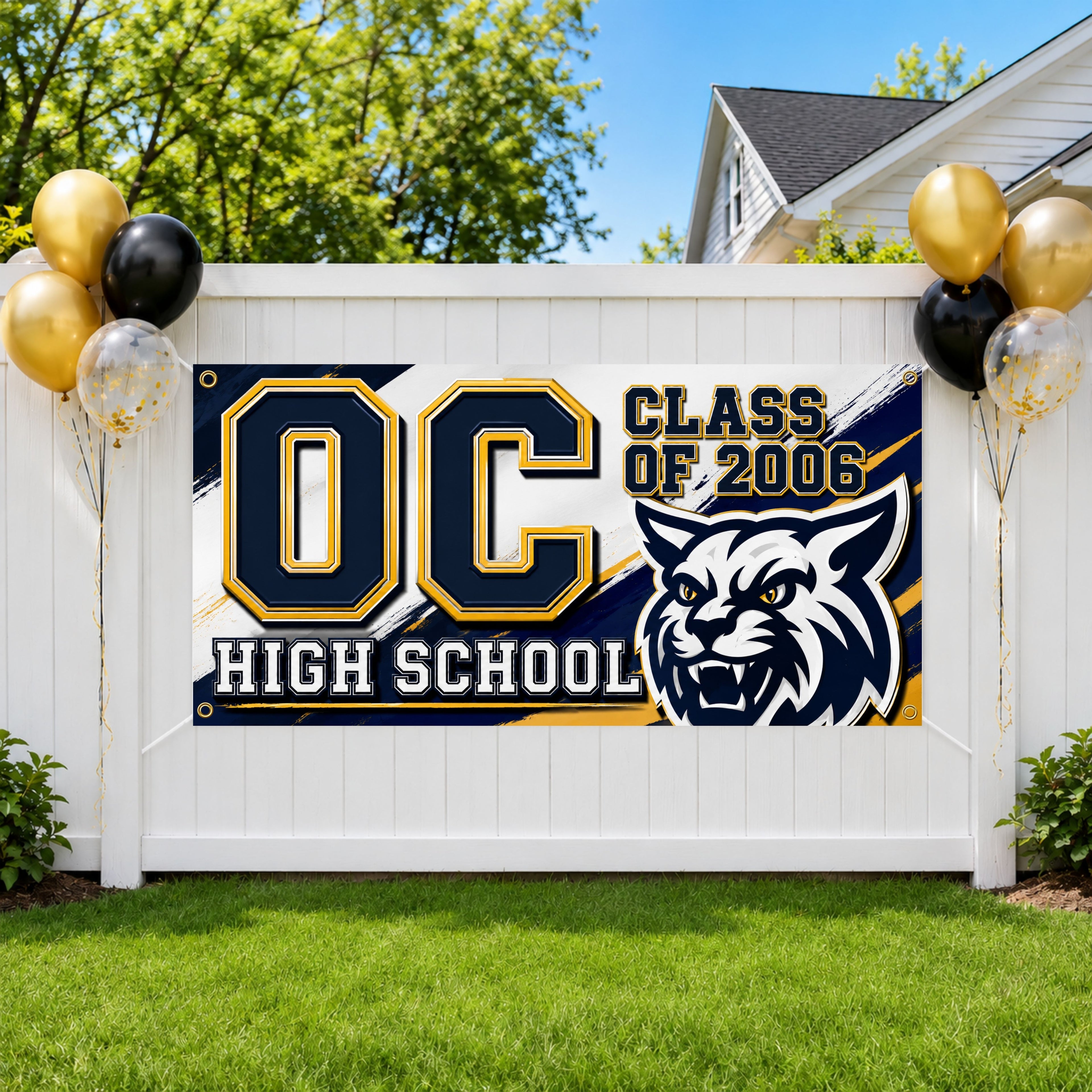 Custom High School Reunion Banner, Personalized Alumni Banner, Varsity Photo Backdrop