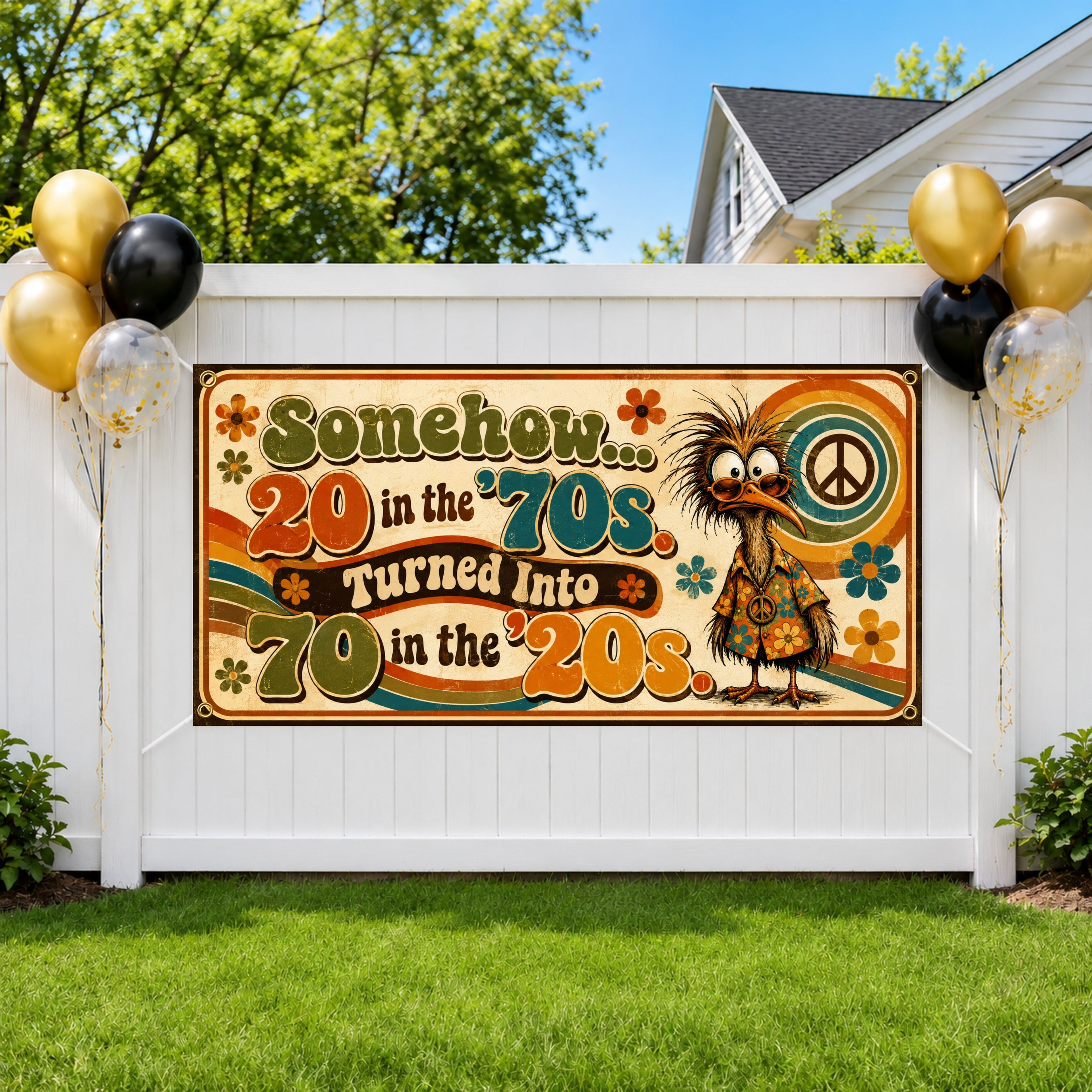 Hippie Bird 70th Banner
