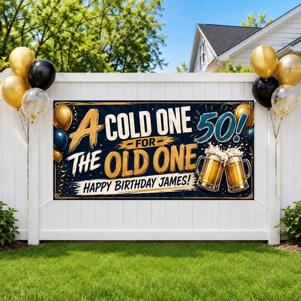 50th Old One Birthday Banner