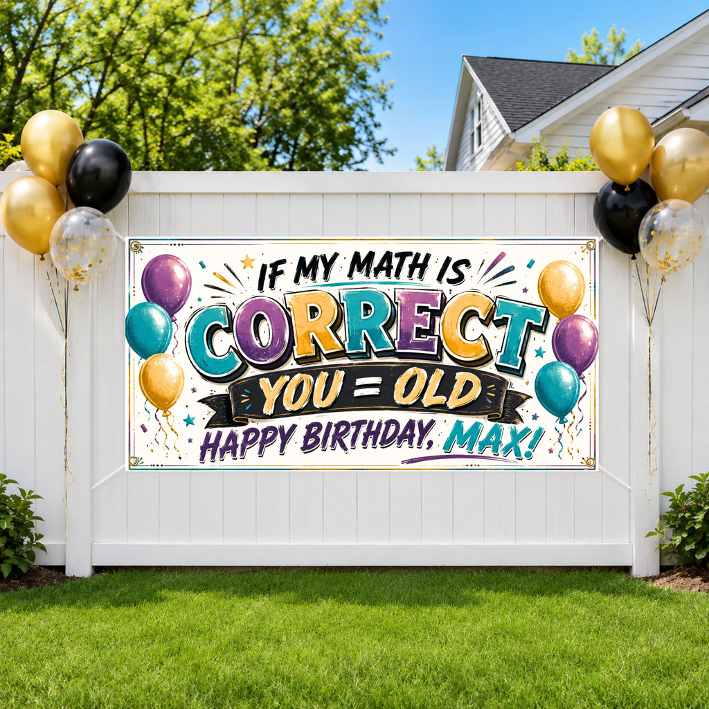 40th Joke Birthday Banner