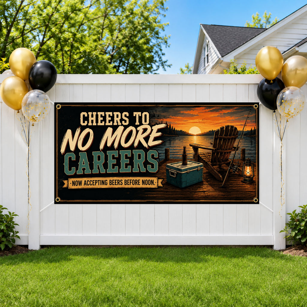 Fishing Retirement Party Banner