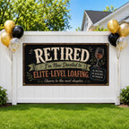 Funny Retirement Banner, Elite Loafing Sign, Coworker Backdrop