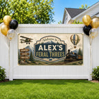 3rd Birthday Adventure Banner, Three Year Old Explorer Birthday Party Decor