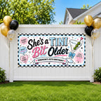 Funny 40th Birthday Banner, Tiny Bit Older Sign, Martini Party Backdrop