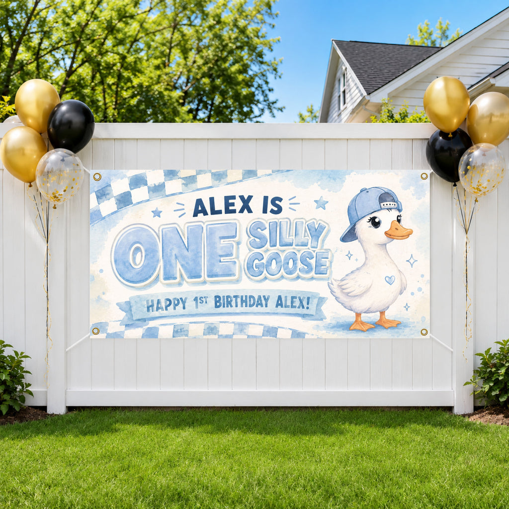 Goose 1st Birthday Banner