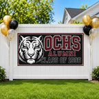 Custom Alumni Reunion Banner, Personalized Class Reunion Sign, Mascot Photo Backdrop