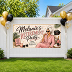 Personalized Retirement Banner, Custom Retirement Party Sign, Spa Theme