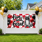 5 Year Old Funny Raccoon Fifth Birthday Banner, Turning 5 Birthday Decor