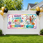 Funny Art Teacher Retirement Banner, Retirement Party Sign