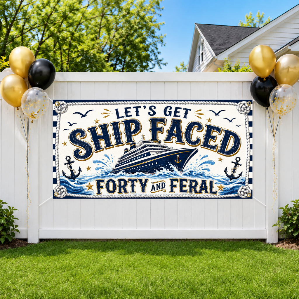 Cruise 40th Birthday Banner
