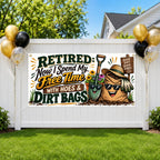 Gardener Retirement Banner, Funny Party Sign, Mom Photo Backdrop
