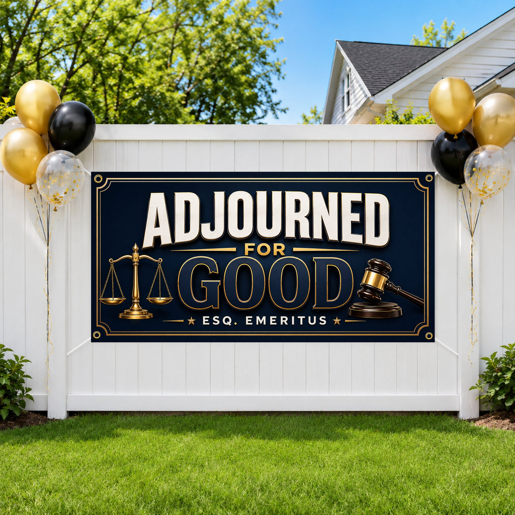Adjourned For Good Banner