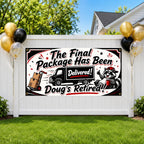Retirement Banner, Delivery Driver Retirement Backdrop, Final Package Sign