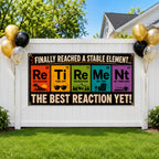Chemistry Retirement Banner, Science Teacher Retirement Sign, Party Backdrop