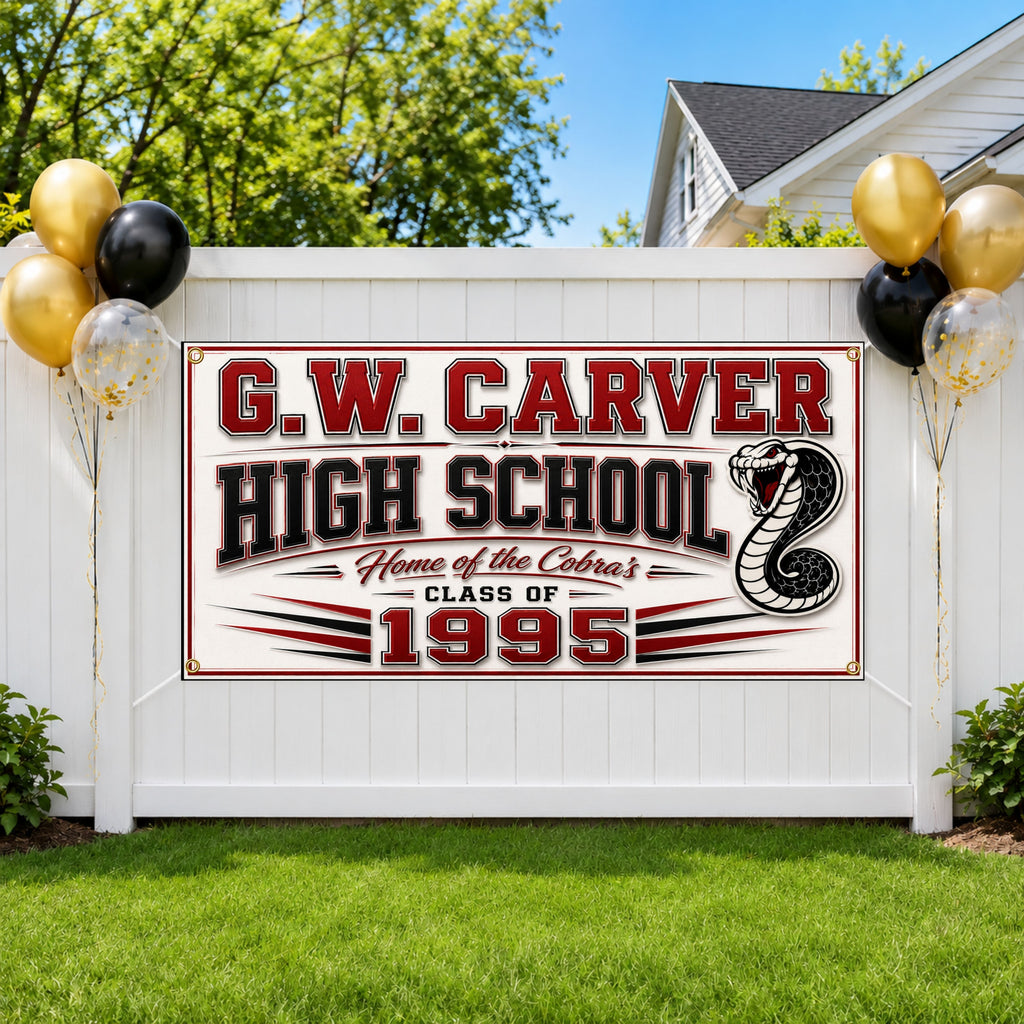 High School Class Reunion Banner, 30th Reunion Sign, Alumni Backdrop