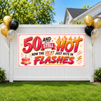 Funny 50th Birthday Banner, Menopause Party Sign, Women Backdrop